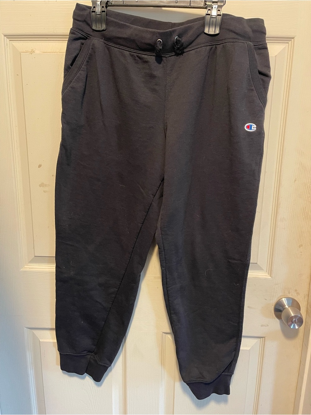 Champion Black Fleece Sweatshirt with Logo Tag